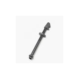 Black DT Swiss tubeless valve with aerodynamic dust cap for 49-65mm deep rims, component for bike wheels.