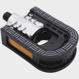 M Part Essential folding bike pedal with non-slip surface and reflectors, showcasing durable cycling component design.