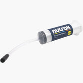 Nutrak 150ml bicycle tire sealant syringe with valve core tool for bike tire maintenance and repair.