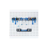 Park Tool JH-4 wall-mounted bleed kit organizer for hydraulic brake accessories, workshop storage solution for bike maintenance.