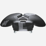 PRO Stealth Sport cycling saddle with ergonomic design and carbon reinforcement, shown mounted on a bike seat.