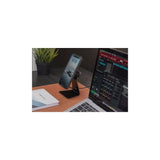 Quad Lock Desk Mount V2 with adjustable arm and Nano Suction base, smartphone accessory for secure desk mounting.