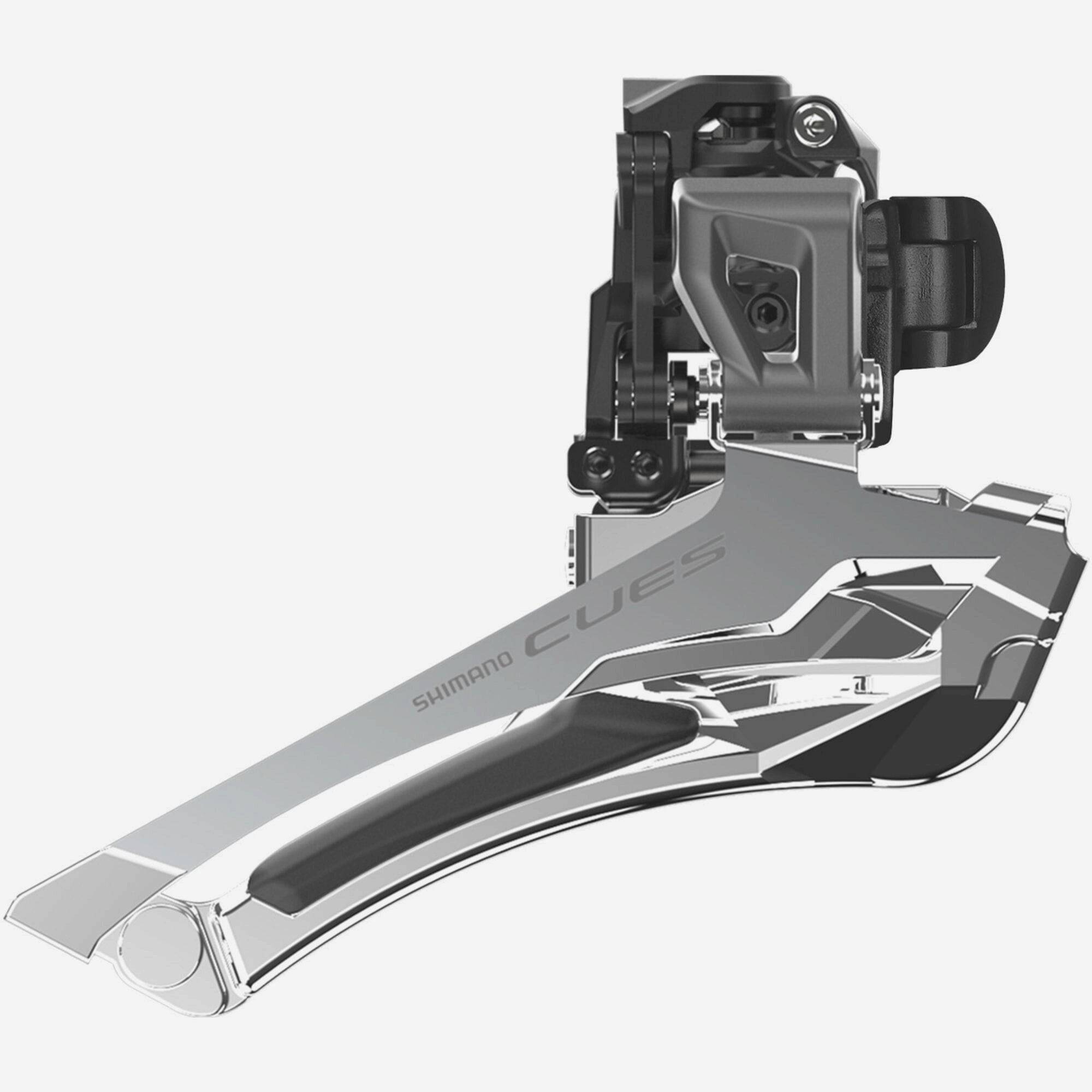 Shimano CUES FD-U6030 double front derailleur for 9/10-speed bicycles, LINKGLIDE down swing, 28.6-34.9mm mount