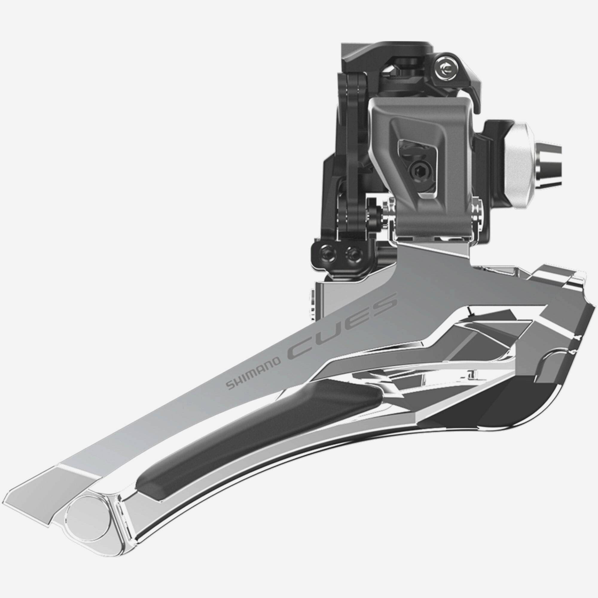 Shimano CUES FD-U6030 double front derailleur for 9/10-speed bikes, braze-on down swing pull mechanism, bicycle components