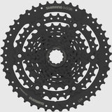Shimano ESSA CS-HG300 8-speed bike cassette with 11-45T gears, showcasing durable metal cogs for smooth shifting.