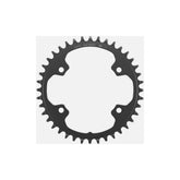 Shimano GRX FC-RX610-1 12-speed 40T single chainring for 1X crankset, bike components with black finish and mounting holes.