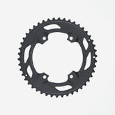 Shimano GRX FC-RX610-2 12-speed double chainring with 46T and 30T for gravel bike components, showing the gear teeth.