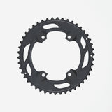 Shimano GRX FC-RX610-2 12-speed double chainring with 46T and 30T for gravel bike components, showing the gear teeth.