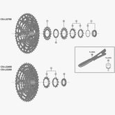 Shimano Spares CS-LG600 spacer for precise cassette alignment and smooth gear shifts on bicycle components.