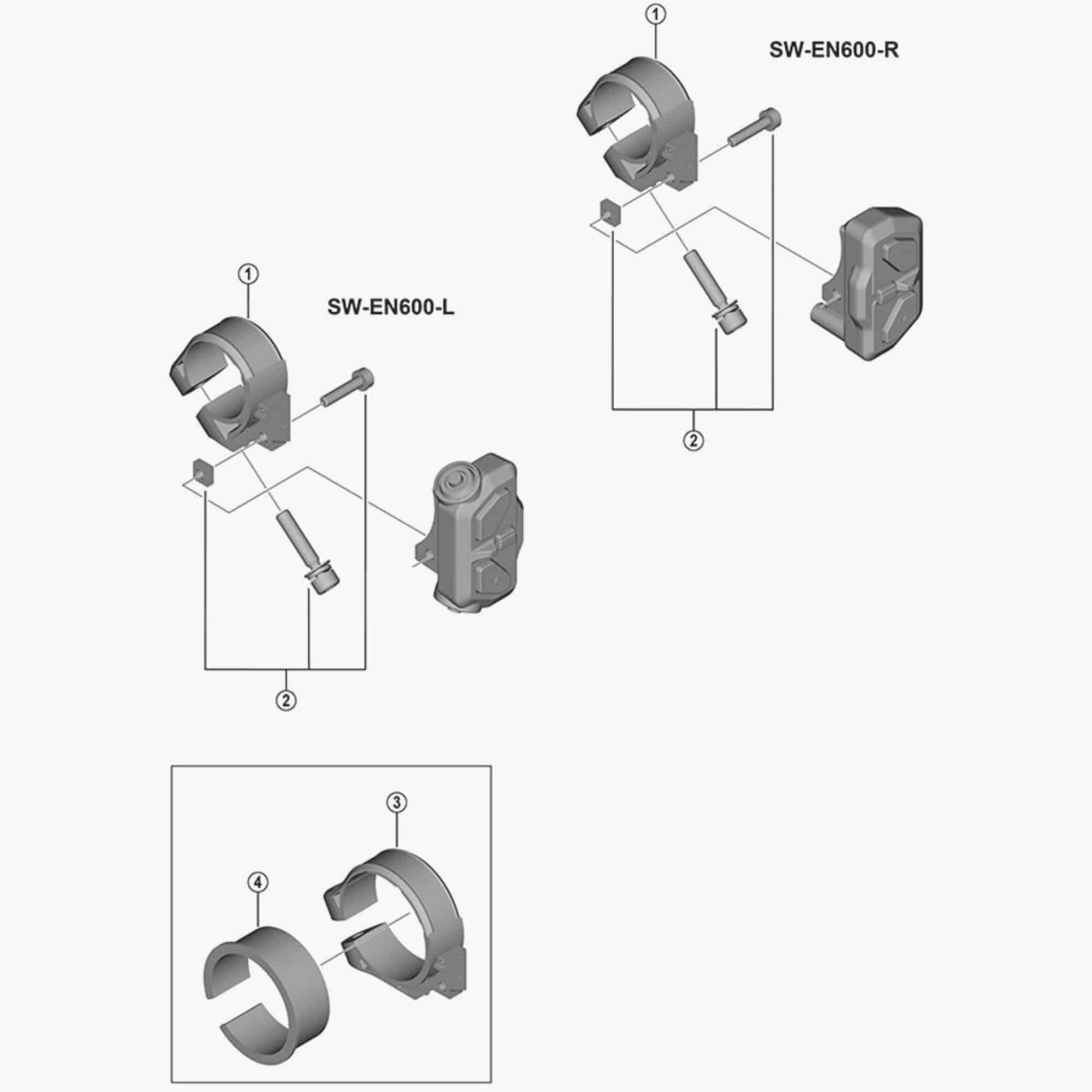 Shimano SW-EN600 Stay 22.2 mm with Nut, bicycle component replacement part for smooth shifting performance.