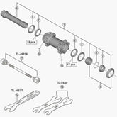 Shimano Hb-M8110-Bs Complete Hub Axle 110 Mm Wheel Spares