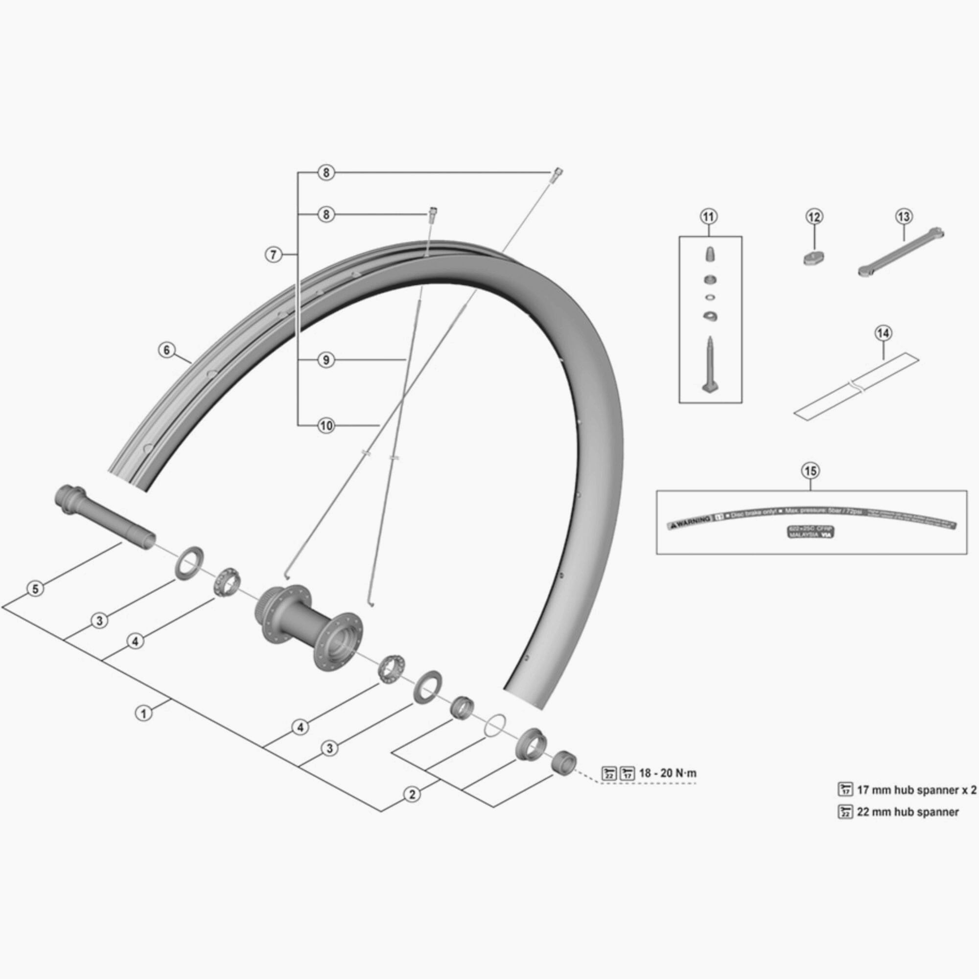 Shimano WH-RX870-TL-F12 valve unit replacement for wheel air retention, showing close-up of component for bicycle wheel.