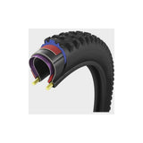 Vittoria Mostro Race 29x2.4 enduro tubeless-ready folding mountain bike tyre in full black, G2.0 tread pattern.