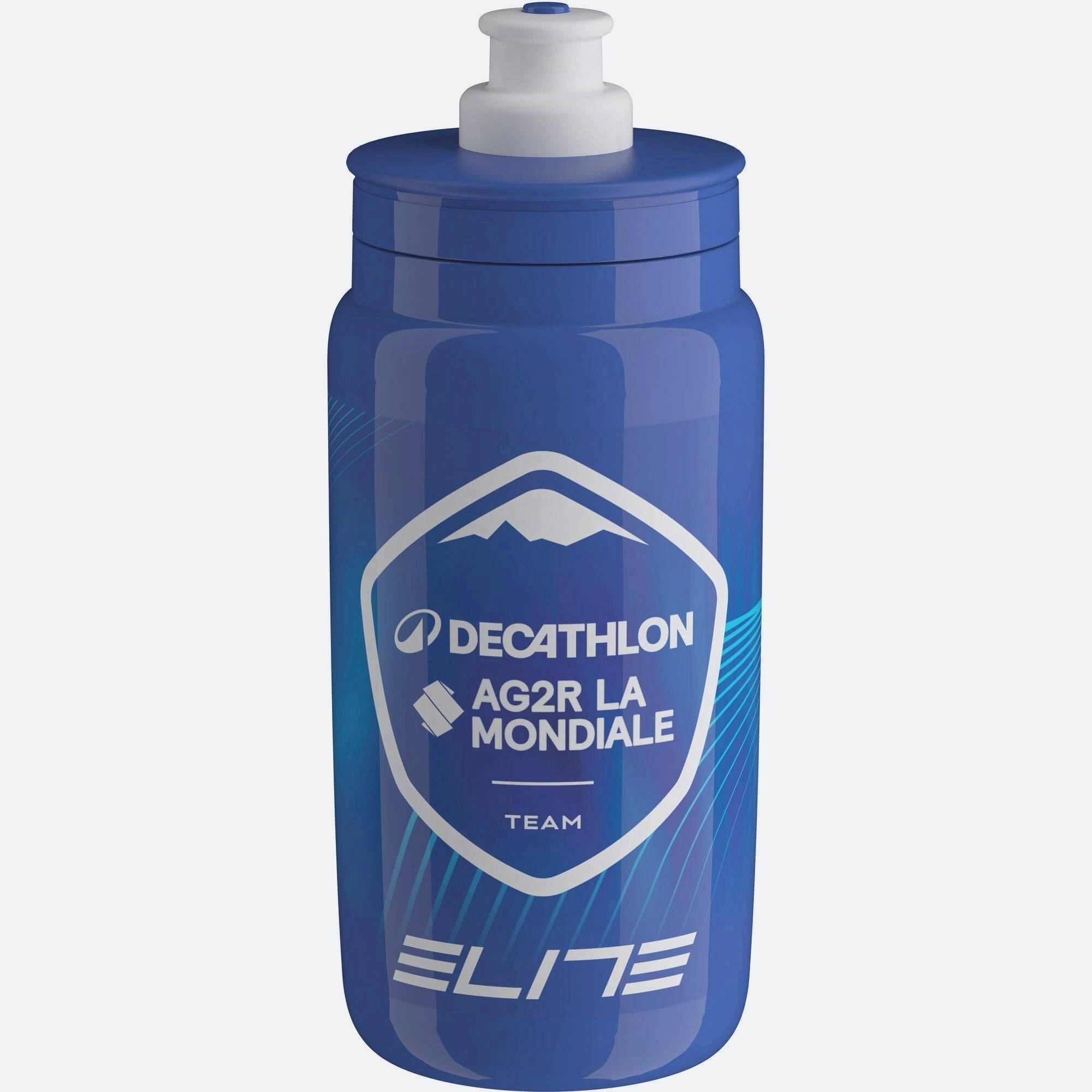 Elite Fly Team Racing Bottle, lightweight cycling hydration bidon in 550ml and 750ml, with sleek design and secure cap.