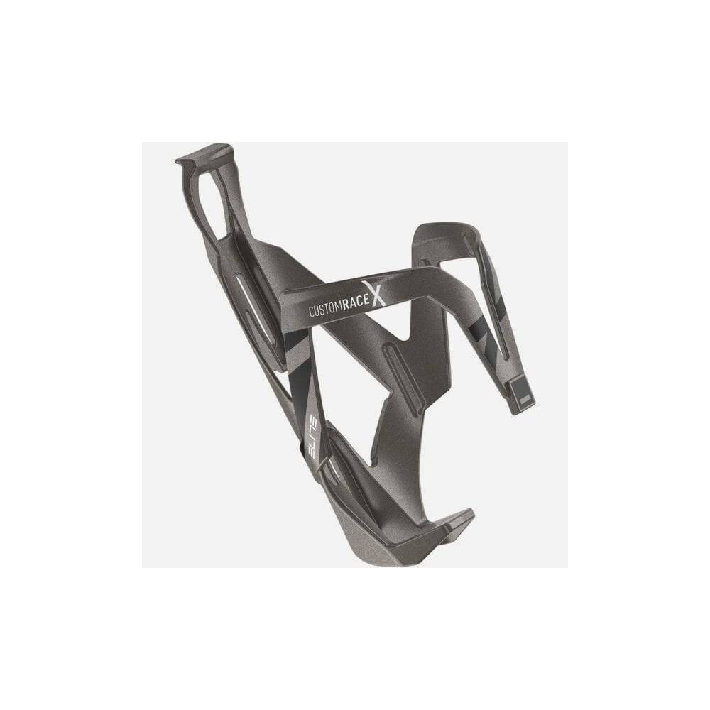 Elite Cages Custom Race X resin bike bottle cage attached to a bicycle for lightweight hydration during cycling rides.