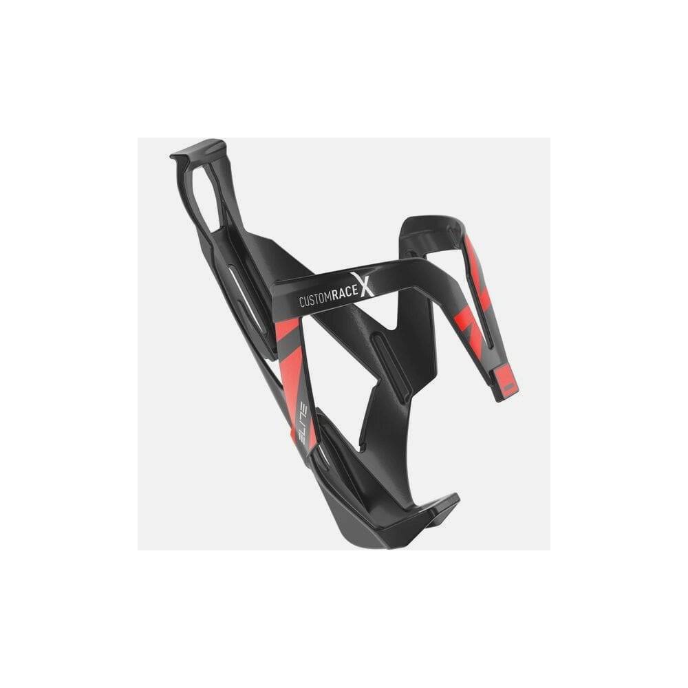 Elite Cages Custom Race X Resin bike bottle cage for lightweight cycling, shown in black with sleek design and durable construction.