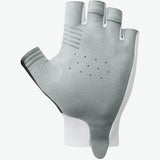 Shimano men's lightweight breathable cycling gloves showing padded palms and adjustable wrist straps for comfortable riding.