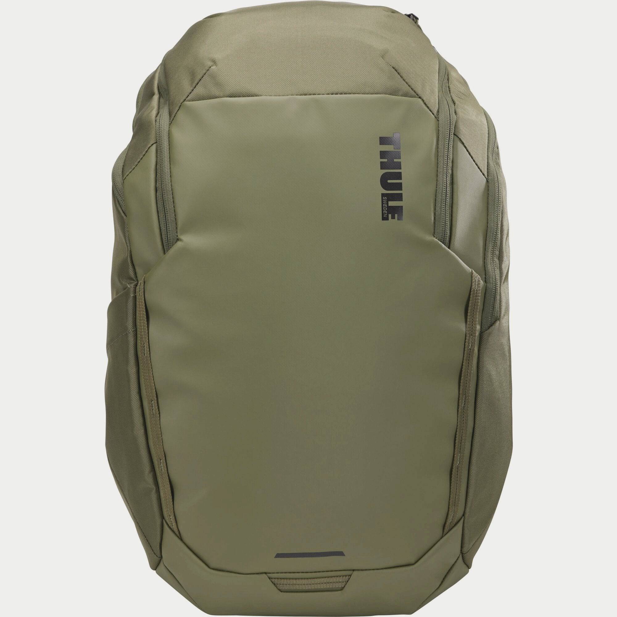 Thule Chasm Recycled 26L backpack with weather-resistant fabric, durable design, suitable for laptops and outdoor accessories.