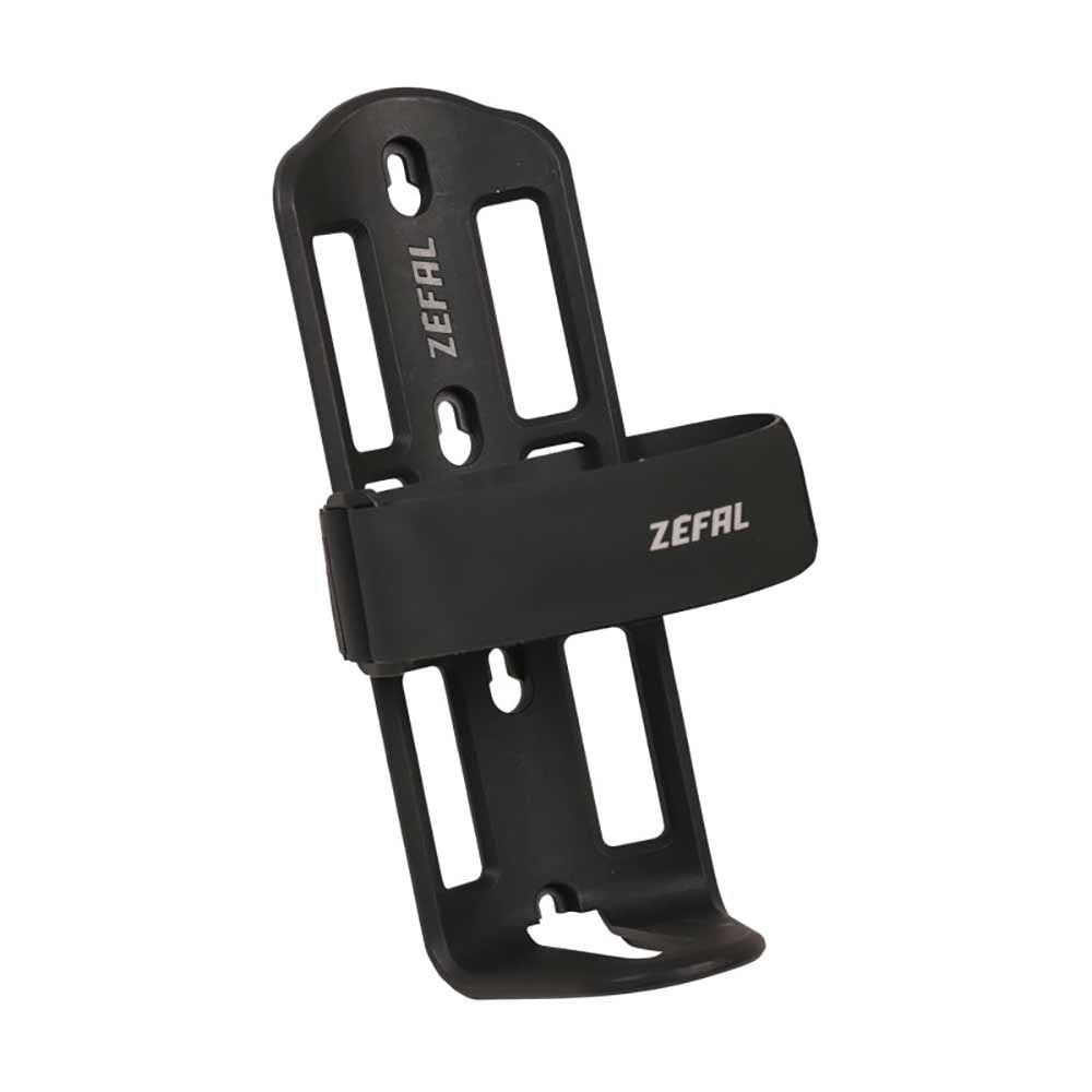 Zefal Z Adventure bikepacking bottle cage with Hypalon strap and universal mount for secure water bottle attachment.