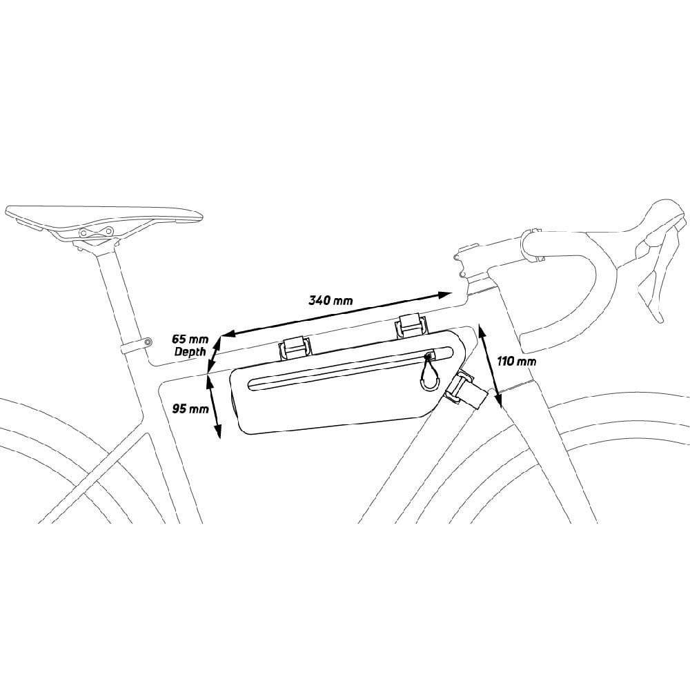 Zefal Z Adventure C2 waterproof bike frame bag with 2.5L capacity for road and MTB bikes, attached to bike frame.