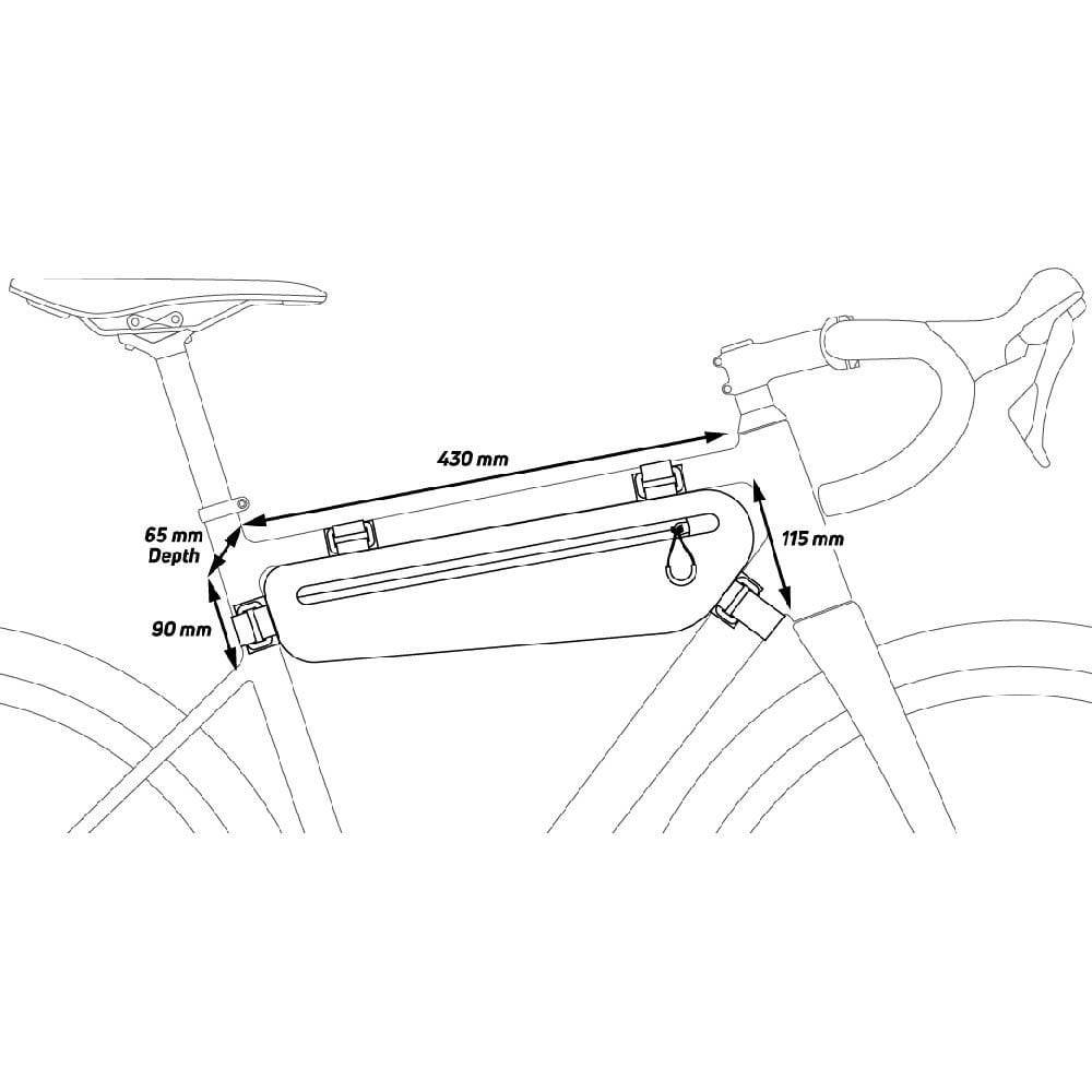 Zefal Z Adventure C3 waterproof bike frame bag, 3.3L capacity, designed for cycling accessories, mounted on a bicycle frame.