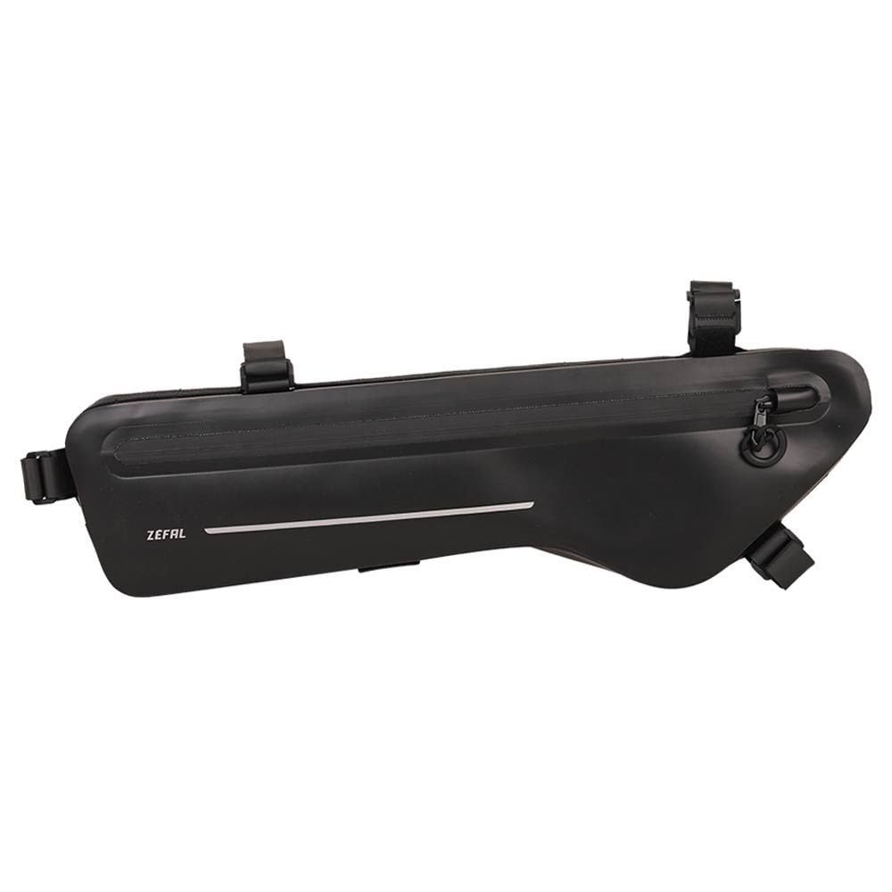 Zefal Bike Packing Z Adventure C4 waterproof frame bag mounted on bicycle frame for cycling accessories, 4.2L capacity.