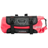 Zefal Z Adventure F10 waterproof bikepacking handlebar bag with 10L capacity, mounted on a bicycle handlebar for outdoor cycling trips.