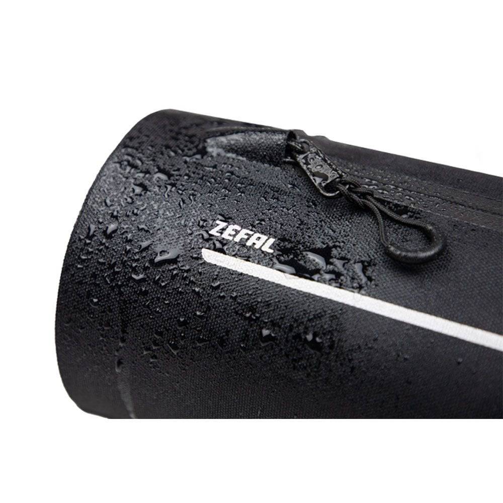 Zefal Z Adventure F2 waterproof front bike bag mounted on bike frame, 2.5L capacity for gear storage, cycling accessories.