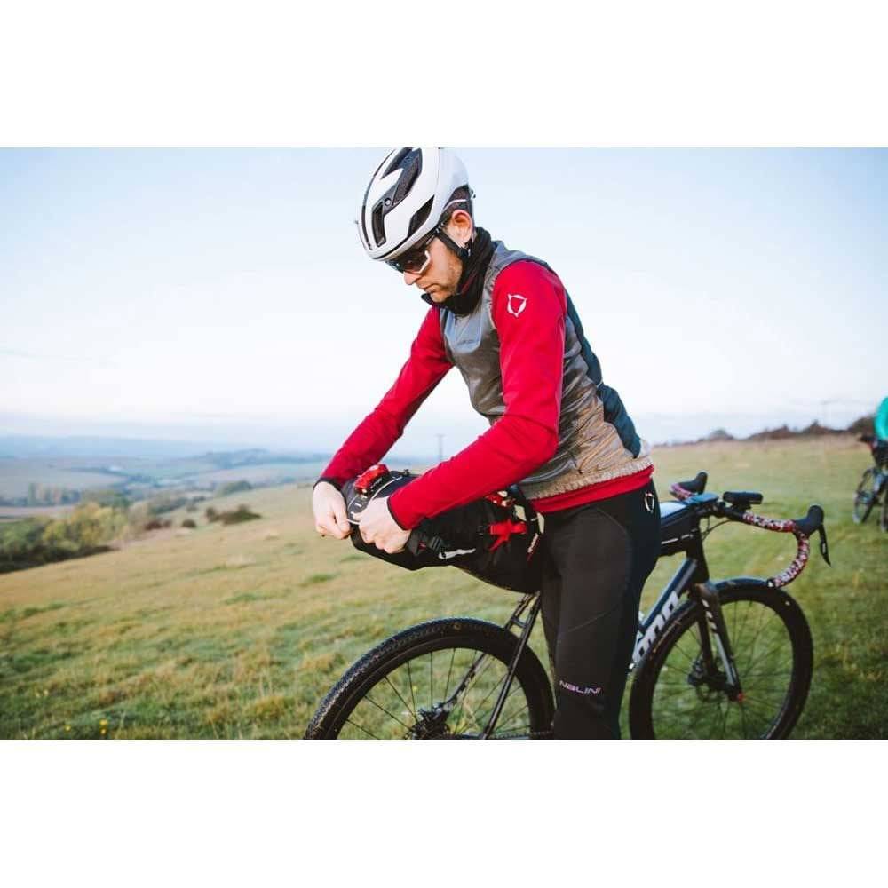 Zefal Z Adventure R11 waterproof bike saddle bag attached to a bicycle, designed for touring and cycling, with a 5-11L capacity.