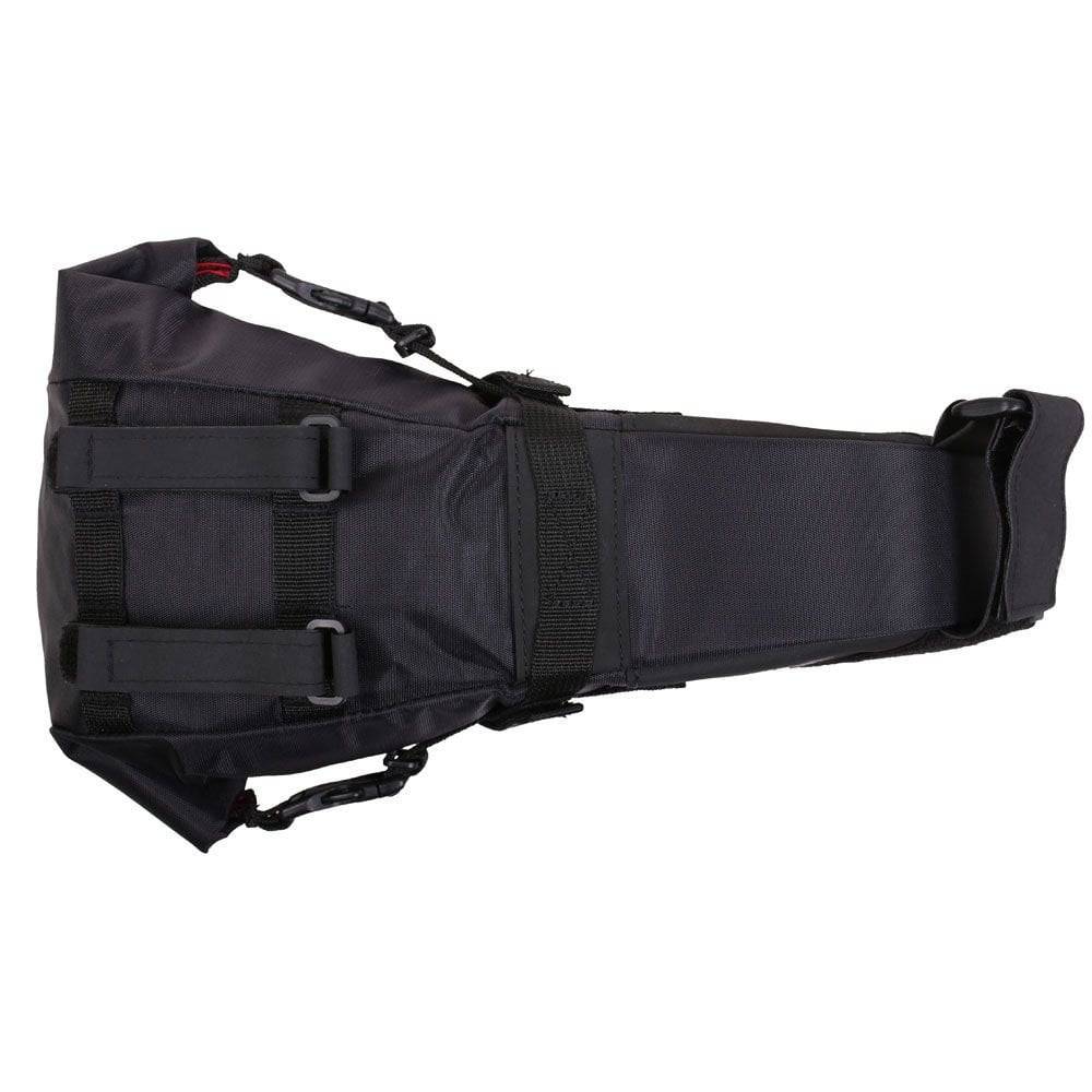 Zefal Z Adventure R5 5L waterproof bikepacking saddle bag attached to a bicycle seat for cycling accessories.