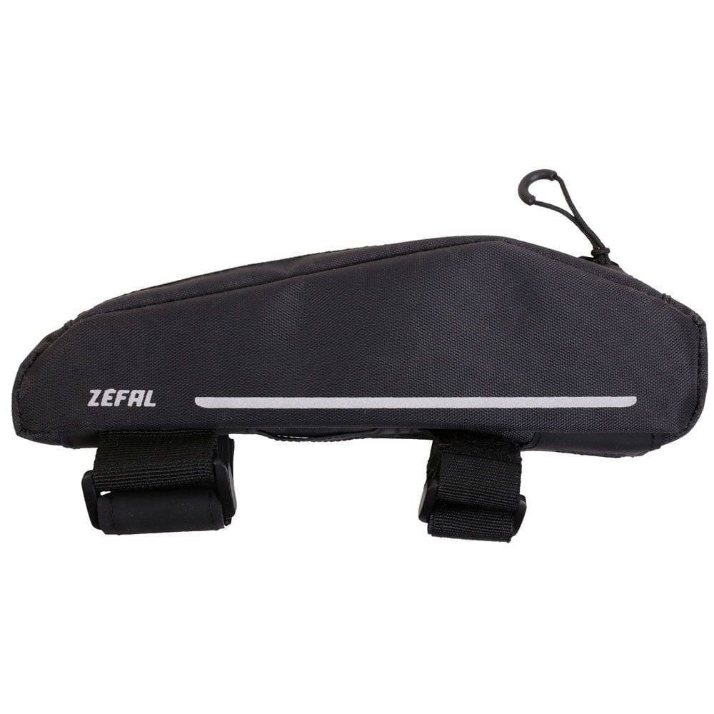 Zefal Z Aero frame bag attached to a bicycle frame, designed for aerodynamic cycling gear storage.