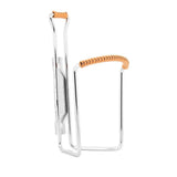 Zefal vintage bottle cage with leather cover, classic bike accessory for holding water bottles on bicycles.