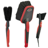 Zefal ZB Brush Set for bike cleaning, includes brushes for wheels, chains, and frames, ideal for workshop use.