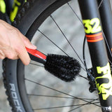 Zefal ZB Twist Brush bike cleaning tool with adjustable double heads for pedals and disc brakes, ideal for bike workshop maintenance.