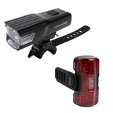 Zefal Supervision R150 and F200 bike light set with front and rear lights, USB-C rechargeable, mounted on a bicycle.