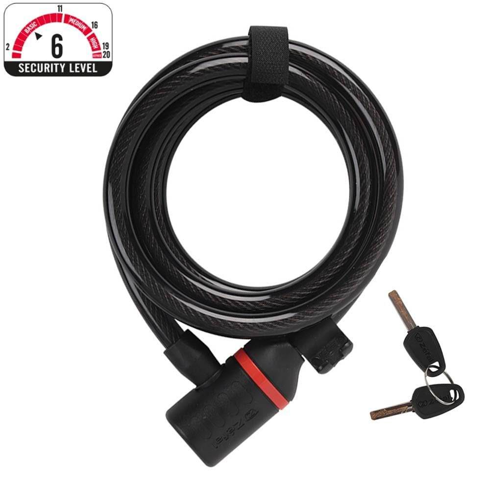 Zefal K-Traz C6 bike cable lock with springless system and mounting clip, designed for secure bicycle lock accessories.