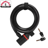 Zefal K-Traz C6 bike cable lock with springless system and mounting clip, designed for secure bicycle lock accessories.
