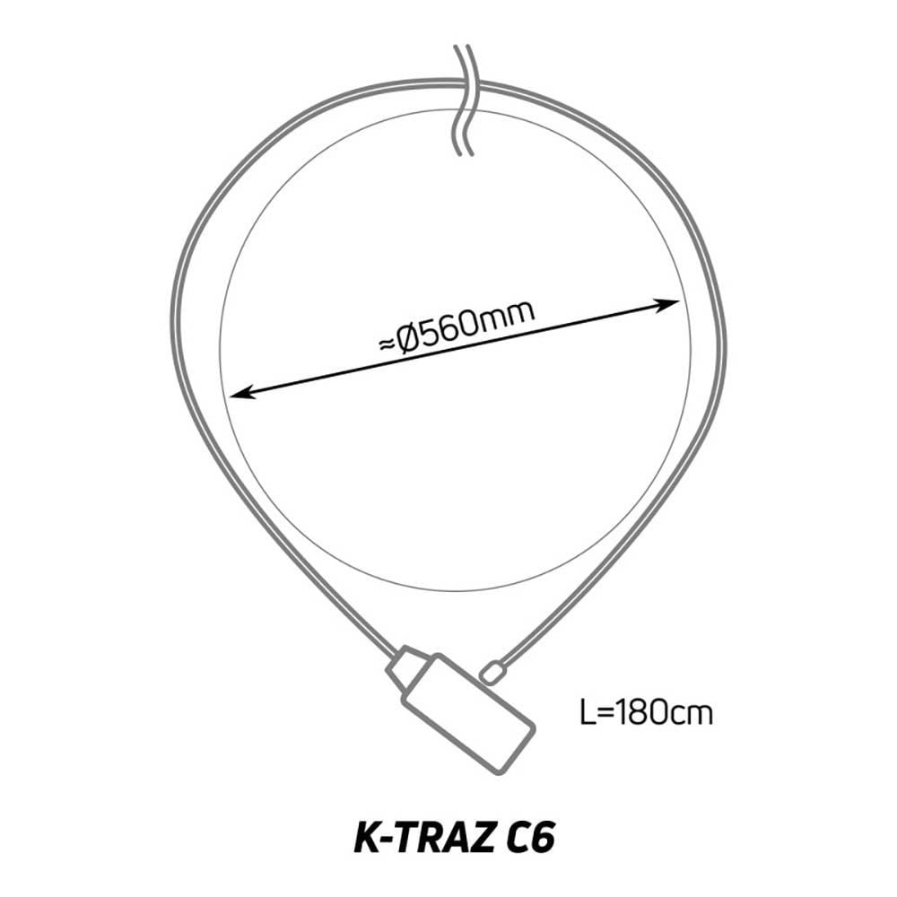 Zefal K-Traz C6 bike cable lock with springless system and mounting clip for secure bicycle security accessories.