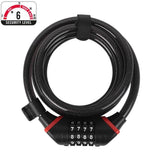 Zefal K-Traz C6 coded cable lock for bikes with 4-digit combination, compact security accessory in black with cable and lock mechanism.