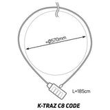 Zefal Cable Locks - K-Traz C8 Coded Cable Lock