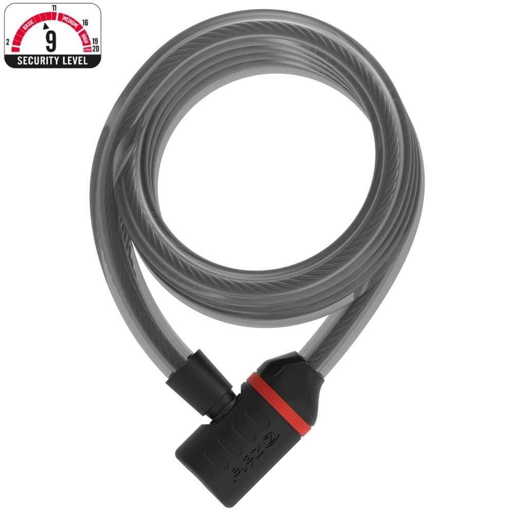 Zefal K-Traz C9 bike security cable lock with mounting clip and three keys, designed for bicycle theft protection.