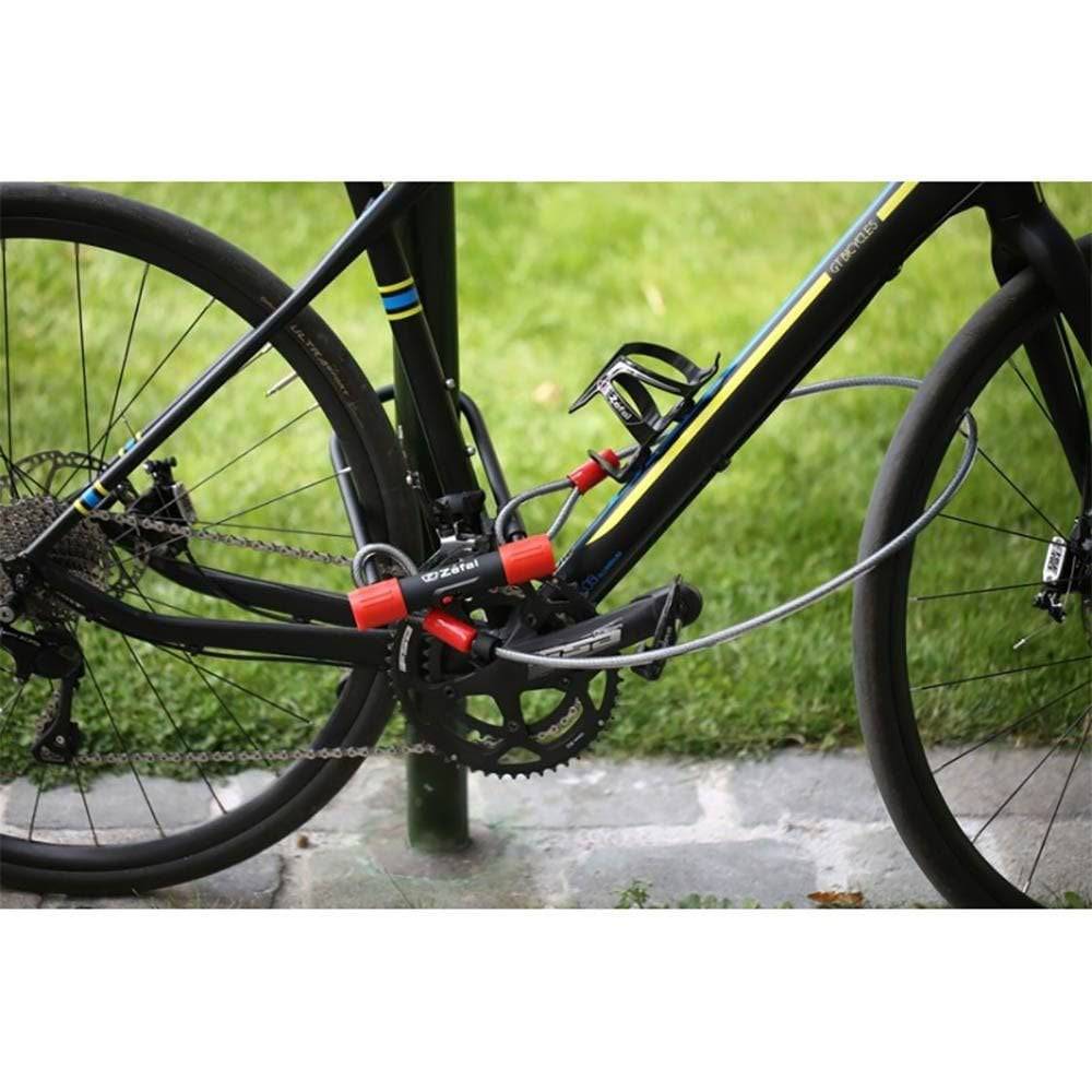 Zefal K-Traz bike cable lock with vinyl coating, 220cm length, and velcro strap for secure bicycle security.