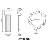 Zefal K-Traz F16L folding bike lock with double locking system and 95cm cable, accessory for securing bicycles.