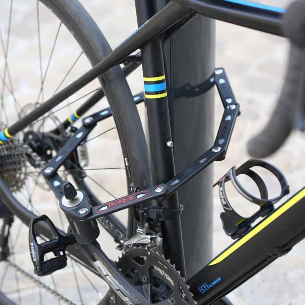 Zefal K-Traz F16L folding bike lock with double locking system and 95cm cable, made of durable metal for bike security.