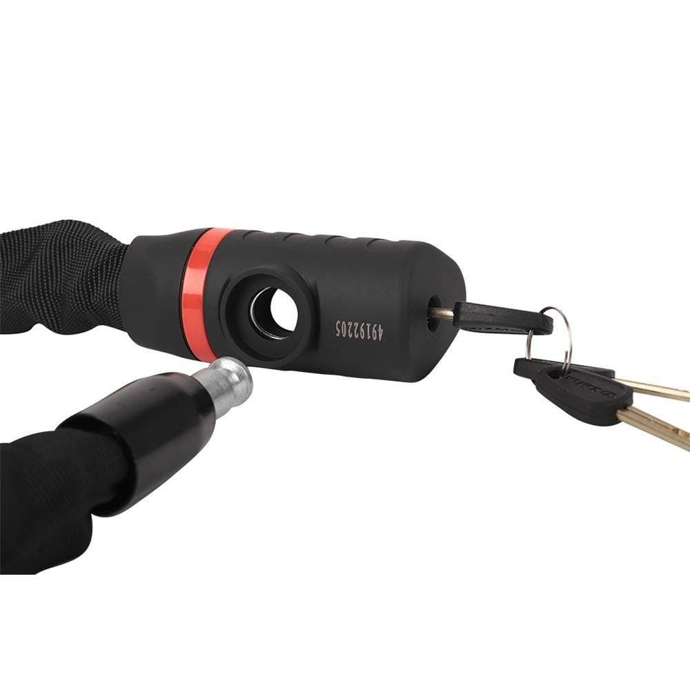 Zefal K-Traz M14 chain lock with Z Safe key security system, 120cm length, black heavy-duty bike security accessory.