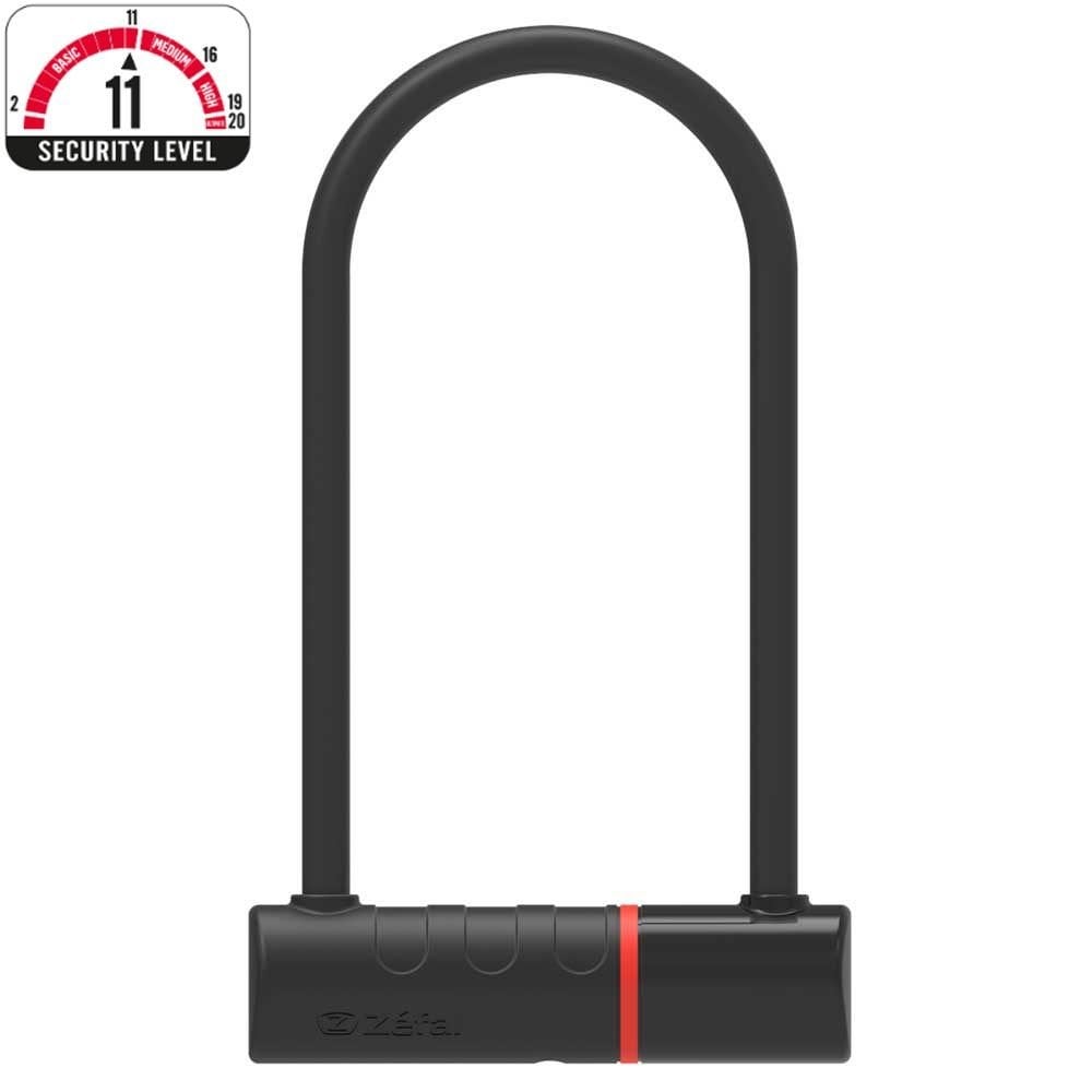 Zefal K-Traz U11 U-Lock D-Lock with hardened steel double locking system and key mechanism, accessory security lock.