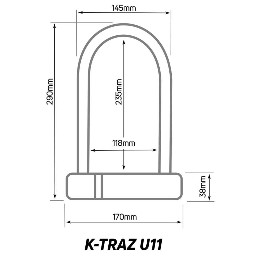 Zefal K-Traz U11 U-Lock with hardened steel double locking system, durable bike lock for secure locking and theft protection