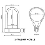 Zefal D-Locks - K-Traz U11 U-Lock With Cable