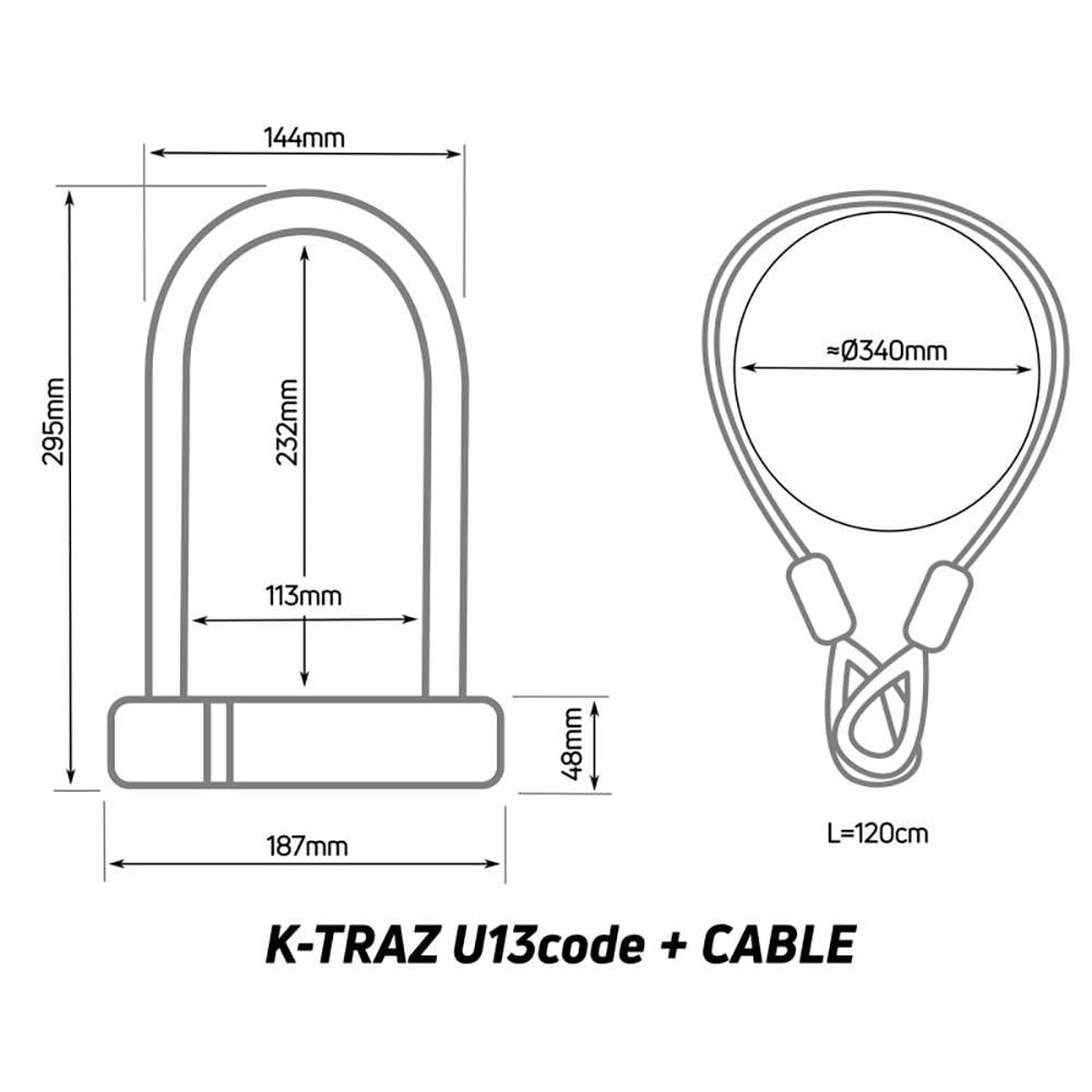 Zefal D-Locks - K-Traz U13 Code + Cable U-Lock