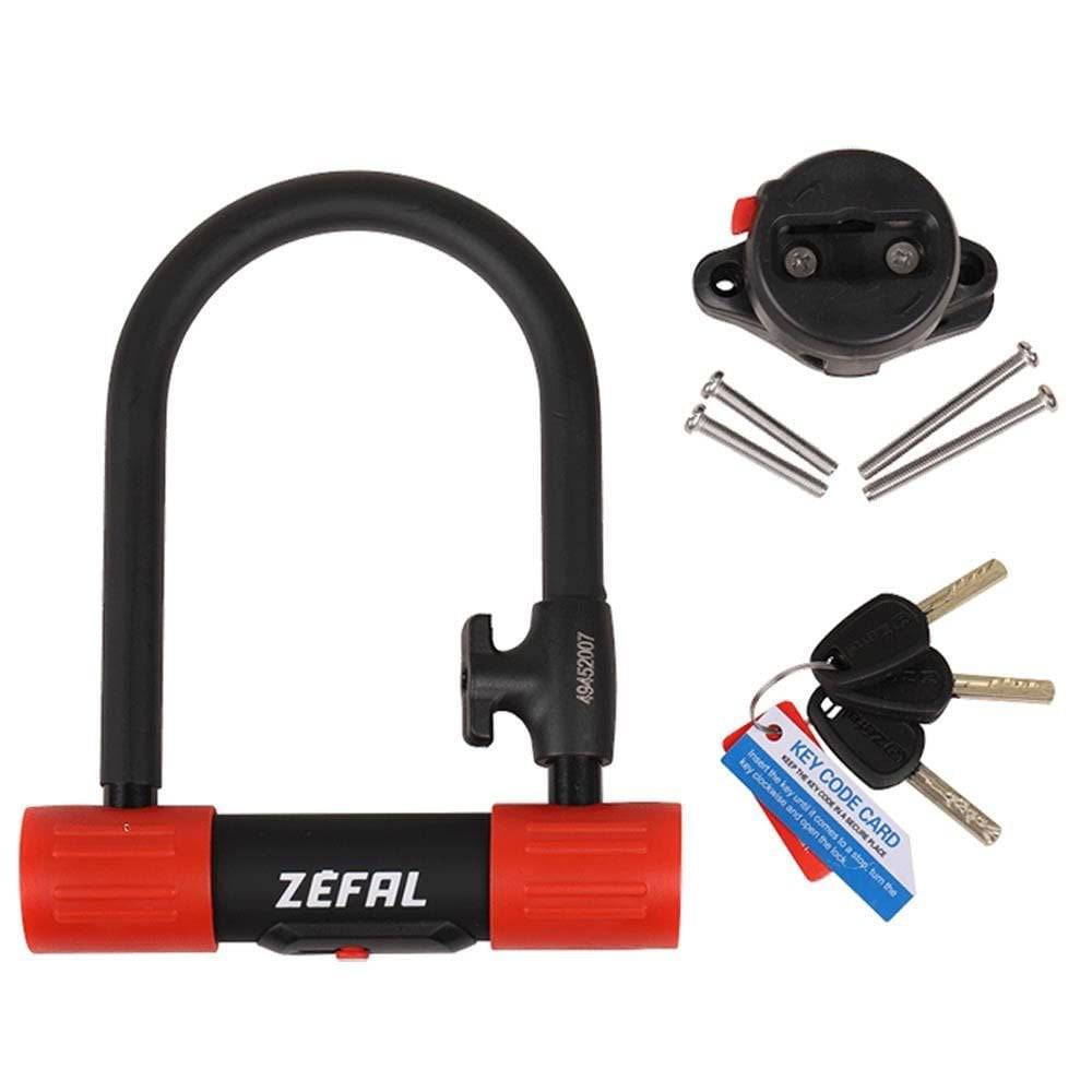 Zefal K-Traz U13 S U-Lock bike D-lock made of hardened steel with adjustable mount for secure bike locking.